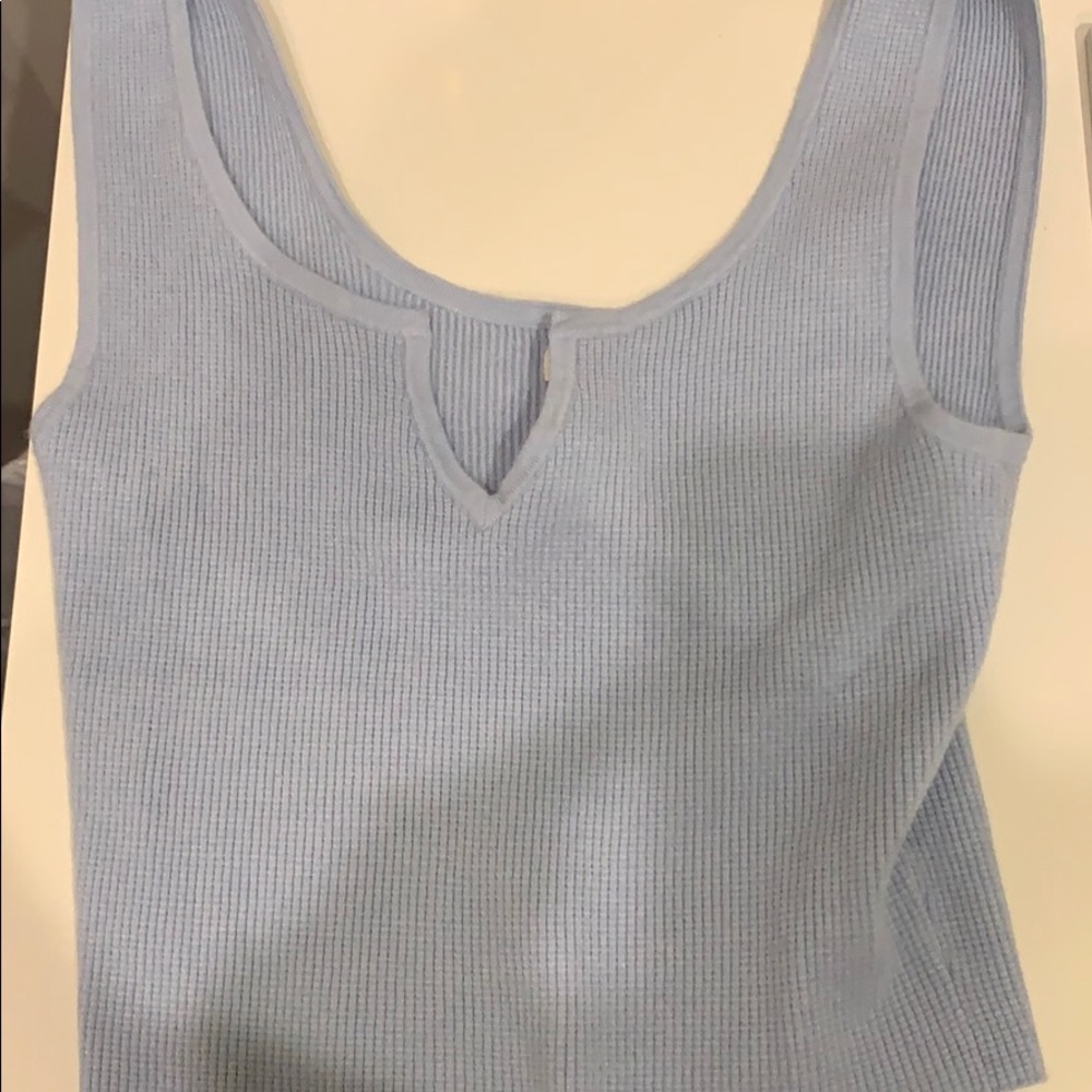 Blue cropped tank
